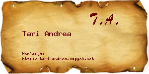 Tari Andrea névjegykártya